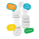 Boxiki Kids Adjustable Anti-Tip Furniture Anchors for Baby Proofing and Dresser Anchoring Kit. 8 PC Wall Anchors and Earthquake Straps. Baby Safety Kit and Home Safety Furniture Straps (White) by TinyTreasures Baby Boutique