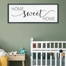 SRSZHIYUE Home Sweet Home Sign 32"x12" for Farmhouse Rustic Large Family Living Room Over Couch Modern Horizontal Wall Decor, Wood Framed Plaques Art Decorative (Black) by CozyNest Decor