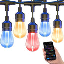XMCOSY+ Outdoor String Lights Smart, 49Ft RGBCWIC Patio Lights Waterproof, App Control, Compatible with Alexa, Color Changing LED String Light for Outside Yard Garden Porch by GreenHaven Gardens