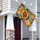FLAGWIX Flags - Imagine All The People Living Life In Peace Hippie Sunflower Flag DDH1826F, House Flag (29.5" x 39.5") - USA House Garden Flags Premium Polyester - Decorative Outdoor Flags by GreenHaven Gardens
