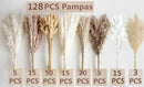 130 PCS Dried Pampas Grass Bouquet, Boho Table Decor, Bunny Tails Dried Flowers, Brown Pampas, Fluffy Pompas, White Pampas Grass for Weddings, Home Decor, Rustic Parties, and Baby Shower Decorations by CozyNest Decor