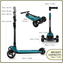 Besrey Kick Scooter for Kids Ages 3-10, 3-Wheel Folding Scooter with Adjustable Height, LED Light Wheels, Extra Wide Deck for Outdoor Activities by TinyTreasures Baby Boutique