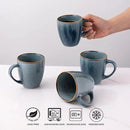GBHOME Ceramic Coffee Mugs Set of 6, 12oz Stoneware Coffee Mugs Set For Dad Mom Women MEN, Light Weight Ceramic Coffee Cups for Latte/Tea/Beer/Hot Cocoa, Dishwasher & Microwave Safe by CozyNest Decor