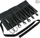 Wazakura Made in Japan 6PCS Bonsai Professional Tool Kit with Roll Bag: Yasugi Steel Ashinaga Scissor, Concave Branch Cutter, Knob Cutter, Jin Plier, Wire Cutter, Root Cutter. Bonsai Tool Set & Case by GreenHaven Gardens