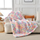 Ultra Soft Chunky Knit Blanket Throw -50x70 Hand Knitted Warm Chenille Throw Blanket, Home Decor Soft Thick Yarn Cable Knit Blanket Breathable Fleece Banket Christmas for Couch Bed Sofa Best GIF by CozyNest Decor