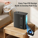JRD Smart Humidifiers for Bedroom, 5L Warm & Cool Mist Ultrasonic Air Humidifier for Large Room Home Indoor, 50Hrs Quiet Runtime for Baby, Plants, Remote Control, Auto Humidity Sensor, 12H Timer by TinyTreasures Baby Boutique