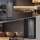 Upgraded 190 Bottles Wine Cooler Refrigerator,24 Inch Wide Wine Fridge with Professional Temperature Control System,Freestanding or Built-in installation, Quiet Operation,Black by CozyNest Decor