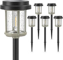 XMCOSY+ Solar Pathway Lights, 20 LM Bright Solar Light Outdoor, Waterproof Seed Glass & Metal Solar Powered Garden Lights, Outside Solar Lights for Yard Lawn Landscape Walkway(Black & Grey) by GreenHaven Gardens