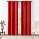 Joydeco Blackout Curtains 108 Inches Long, Thermal Insulated Black Out Curtains 2 Panels Set, Room Darkening Drapes for Living Room Window Rod Pocket Back Tab (W52 x L108 Inch, Red) by TinyTreasures Baby Boutique