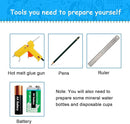 EUDAX 465PCS DC Motor Kit STEM Mini Electric Motor Kit for DIY Science Projects, LED Light Vanes Propeller, AA Battery Holder, Plastic Gears, Electrical Engineering Kit for Education Projects by TinyTreasures Baby Boutique