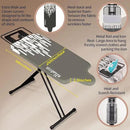 Extra Large Ironing Board with Large Hang Rail and Iron Rest in 63" L x 20" W (with Iron Rest) by CozyNest Decor