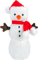 Giftable World Holiday Plush Pet Toy Fun for Christmas Designs with Squeaker Dog Chew Toy (10" Snowy Fluff w/Squeaker & Crinkle) by TinyTreasures Baby Boutique
