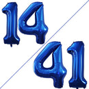 GOER Number 14 Balloons for 14th Birthday Sweet 14 Party Decorations,42 Inch Jumbo Foil Helium 41 Balloons for 41st Birthday Party Decoration (Blue) by TinyTreasures Baby Boutique