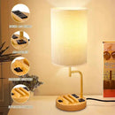 Dreamholder Table Lamp with 3 USB Charging Ports, Modern Desk Lamp with AC Outlet and Phone Stands, Perfect Bedside Lamp for Bedroom, Living Room, Office (Pack of 2) by CozyNest Decor