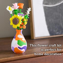 Drama Planet Flower Craft Kit for Kids, Make Your Own Flower Bouquet with Air Dry Clay, Arrange Clay Flowers & Create Personalized Art, Great Gifts for Girls by TinyTreasures Baby Boutique