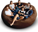 Bean Bag Chair for Adults 8FT,Soft Removable Cover for Teens/Girls Bedroom,Fluffy Giant Round Floor Beanbag Lounger Chairs (No Filler,Deep Coffee) by CozyNest Decor