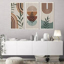 IARTTOP Large Abstract Geometric Wood Boho Wall Art Boho Wall Decor Set Mid Century Modern Wooden Wall Decor Bohemian Wall Art For Bedroom Living Room Office 16"x32" by CozyNest Decor