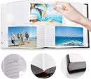 Holoary Photo Album 4x6 200 Photos Two Pictures Per Page, Memo Writing Area for Each Pocket, 200 Pockets 4”x6”, Printed Book Cover Travel Design Natural Beach Vacation Honeymoon Memories by TinyTreasures Baby Boutique