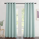 NICETOWN Privacy Blackout Doorway 80 inch Curtains, Grommet Light Blocking Window Treatments Thermal Drapes for Bedroom/Living Room, W46 x L80, 2 Panels, Aqua Blue by TinyTreasures Baby Boutique