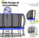 Zupapa 1800LBS Weight Capacity Double Frames Trampoline with No-Gap Design Curved Poles 16 15 14 12 10FT Trampolines with Enclosure Net for Kids Adults, Outdoor Family Fun by TinyTreasures Baby Boutique