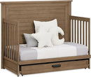 Delta Children Simmons Kids Caden 6-in-1 Convertible Crib with Trundle Drawer, Greenguard Gold Certified, Aged Oak by TinyTreasures Baby Boutique