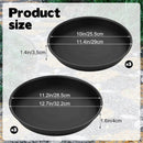 2 Size Round Stepping Stone Molds, 6 Pcs 10''/ 11.2'' Reusable Concrete Mold for Garden Stepping Stones Large Tray for Concrete and Stained Glass for Garden Walk Way Black by GreenHaven Gardens