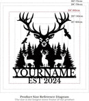 Personalized Metal Signs: Custom Shed Wall Decor, Black Deer Wall Art, Home Signs Plaques, Outdoor Decorative Signage (Style A) by CozyNest Decor