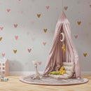 WS Wallpaper Heart Wall Decals Pack of 5 Sheets 135pcs by Lipastick - Polka Dots Wall Stickers for Bedroom Living Room Girls Room Decoration Kids Room Baby Nursery Room Removable Wall Decals by TinyTreasures Baby Boutique