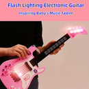 Kids Toddler Baby Childrens Electric Toy Guitar with Strap Ideal for 3 4 5 7 8 Year Old Boys Girls Gifts(Pink) by TinyTreasures Baby Boutique