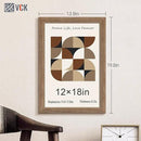VCK 12x18 Frame 3 Pack - Brown Walnut, Natural Textured Solid Wood Poster Picture Frame, Wall Gallery Frame by CozyNest Decor