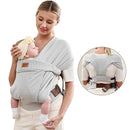 Baby Wraps Carrier Newborn to Toddler, Kangaroo Baby Easy Wearing Wrap, Adjustable Soft Baby Holder Front Chest Sling Carriers Perfect Infant Essentials Gifts (Striped Grey, Cotton) by TinyTreasures Baby Boutique