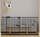 Walk Through Baby Gates Extra Wide for Stairs Doorways Auto Close Tension Black Metal Child Pet Safety Gates with Pressure Mount 62-67 Inch by TinyTreasures Baby Boutique