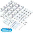 Upgraded (20locks+4keys) Adhesive Magnetic Child Safety Locks for Cabinets and Drawers, One Minute Fast, Easy and No Drill Installation by TinyTreasures Baby Boutique