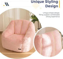 MAXYOYO Bean Bag Chair, Comfy Bean Bag Sofa with Back Support, Faux Fur Bean Bag Chair for Adults and Kids, Stuffed Floor Sofa for Living Room, Bedroom, Apartment, Pink by CozyNest Decor