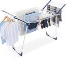 APEXCHASER Clothes Drying Rack Foldable, Drying Rack Clothing Large Space, Winged Laundry Rack with Sock Clips for Hanging Towels Clothes Dress Bedding Indoor Outdoor, White by TinyTreasures Baby Boutique