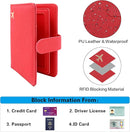Melsbrinna Rfid Passport Holder for Travel women/Men, Cute Passport Wallet Rfid Blocking Card Slots, Rfid Passport Cover/CaseTravel Wallet, Passport Book Holder (1, Red4) by TinyTreasures Baby Boutique