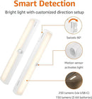 Amazon Basics LED USB/Battery Operated Light Bar, Swivel Motion Sensor, Stick on Lights, 250 Lumens, 12 Inches, Under Cabinet Lighting, Closet, Kitchen, 2 Pack, White by GreenHaven Gardens