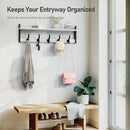 Tatub 29" Coat Rack Wall Mount with Shelf, Entryway Wall Hooks with Shelf, Coat Hangers for Bathroom, Living Room, Bedroom, Rustic White by CozyNest Decor