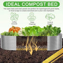 FRIZIONE 2pcs Tall 8x4ft Galvanized Raised Garden Bed Outdoor,Steel Garden Bed for Vegetables,Above Ground Garden Box for Flower,Metal Raised Beds for Gardening by GreenHaven Gardens