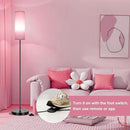 FRIDEKO HOME Pink Shade Floor Lamp with RGB Music Sync, 16 Million Colors & Stepless Dimming 2700K-6500K, 3CCT, 800LM LED Bulb with App & Remote, Modern Standing Light for Living Room, Bedroom, Office by CozyNest Decor