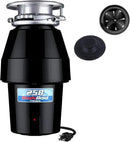 Waste Maid 10-US-WM-258-3B Garbage Disposal Anti-Jam Stainless Steel Food Waste Grinding System, 1/2 HP Mid Duty, Black by CozyNest Decor