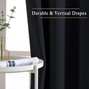 NICETOWN Black Blackout Curtains 84 inch Length 2 Panels, Grommet Thermal Insulated Window Treatments Light & Sound Reducing Drapes for Living Room/Bedroom, W46 x L84 by TinyTreasures Baby Boutique