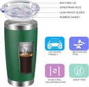 VEGOND 20oz Tumbler with Lid and Straw Stainless Steel Tumbler Cup Bulk Vacuum Insulated Double Wall Travel Coffee Mug Powder Coated Coffee Cup(Powder Green 12 Pack) by TinyTreasures Baby Boutique