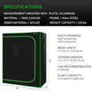 MELONFARM 4x2 Grow Tent, 48"x24"x60'' High Reflective 600D Diamond Mylar Canvas with Observation Window and Floor Tray for Hydroponic Indoor Plant Growing by GreenHaven Gardens