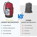 BALEINE 120L Laundry Bag Backpack, 900D Oxford Fabric Large Travel Laundry Bags with Shoulder Straps and 2 Mesh Pockets for College Dorm, Apartment, Laundromat (Red, 120L) by TinyTreasures Baby Boutique