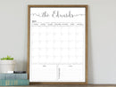 Customized Dry Erase Whiteboard Framed Calendar, Wet Erase or Dry Erase calendar for wall, 18x24 or 24x36 Wall Calendar, Monthly Calendar, Family Name Calendar by TinyTreasures Baby Boutique