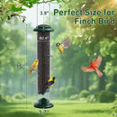 FEED GARDEN Finch Feeders for Outside, Nyjer & Thistle Bird Feeders, 15 Inch Tube Feeder with 12 Small Ports & 8 Perches, Durable Metal Design for Outdoor Hanging, Easy Fill & Clean by CozyNest Decor