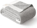 MIULEE Super Soft Throw Blanket for Couch, Light Grey Cozy Fluffy Warm Blankets Lightweight Knit Throw Blankets for Sofa, Bed, Chair, Living Room, Camping, Picnic, 60 x 80 inch by CozyNest Decor