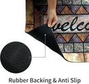 Door Mat Welcome Mat, Heavy Duty Door Mat 23.6 x 35.4 Inch Front Door Mat Rug Doormat for Outdoor Entrance Home Non-Slip Rubber Rug for Front Door, Outside, Entryway, Patio (Brown Welcome) by CozyNest Decor