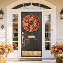 26" Fall Wreath for Front Door - Large Artificial Maple Leaves Fake Silk Peony Faux Pumpkin Outdoor Wreath for Porch, Window,Farmhouse,Home,Thanksgiving Day Harvest Festival Autumn Decor by CozyNest Decor